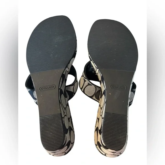 Coach Logo Noble Women’s Wedge Shoes Size 10 Black - Picture 6 of 12